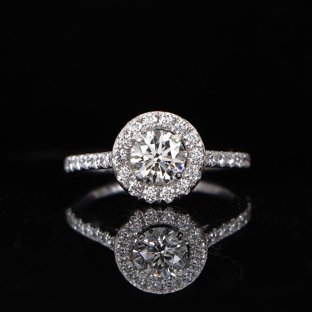 20865 Hearts On Fire Transcend 18K White Gold 0.65 F VS2 Diamond Engagement Ring